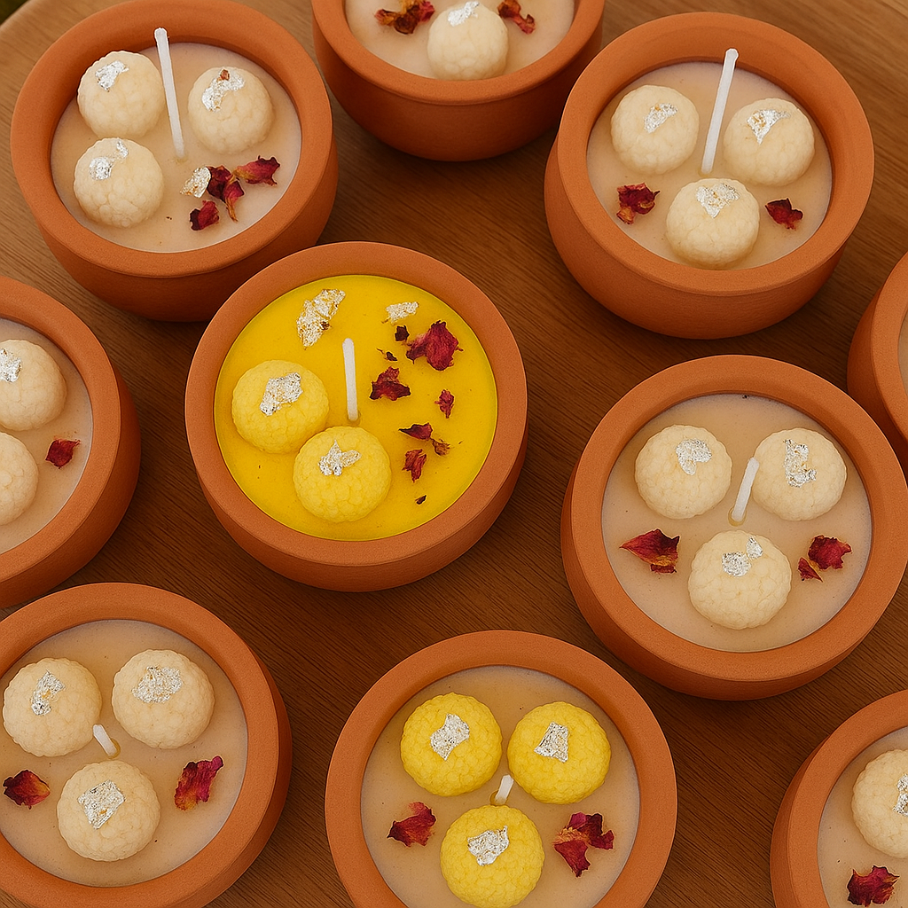 Large Ladoo Pot Candle