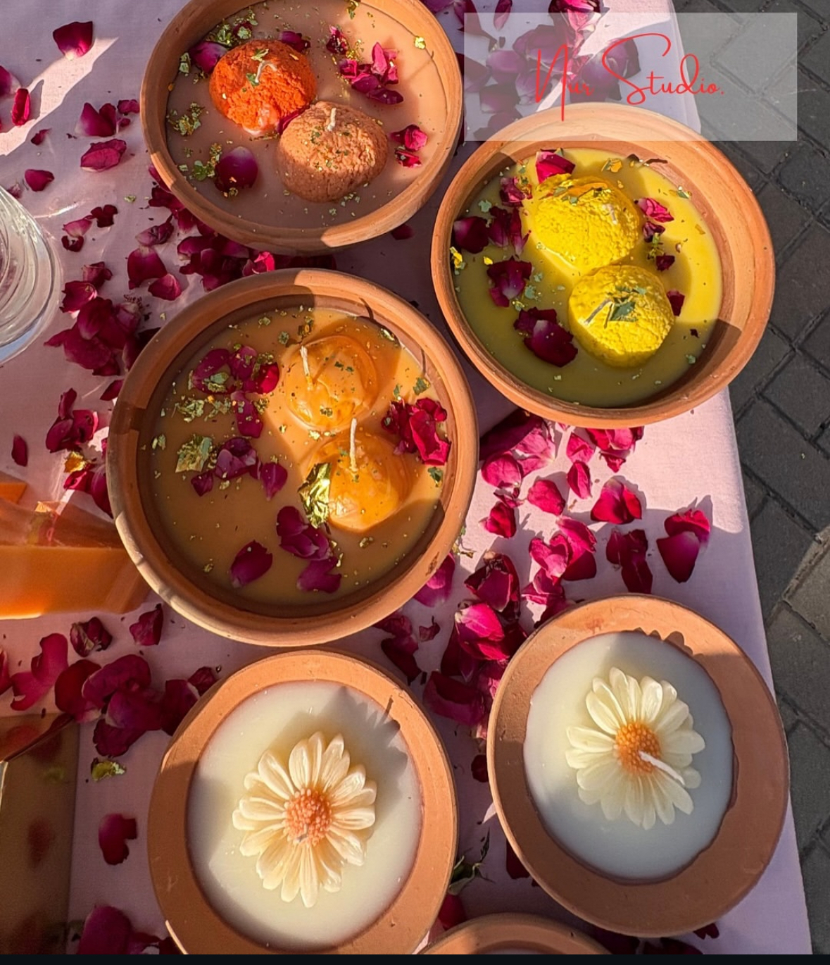 Large Ladoo Pot Candle - Image 2