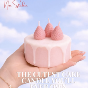 Strawberry Cake Candle