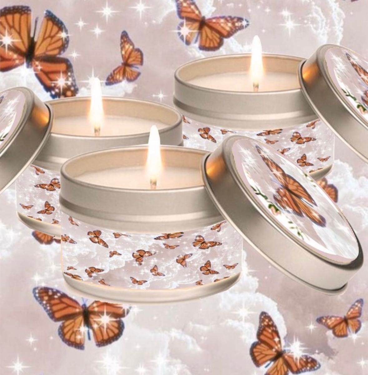 Butterfly Tin Candle